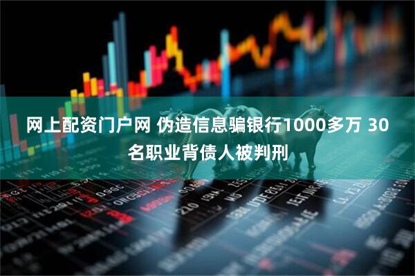 网上配资门户网 伪造信息骗银行1000多万 30名职业背债人被判刑